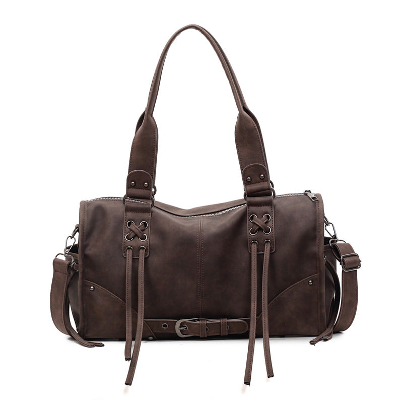 VELORA Vintage Buckle Shoulder Bag