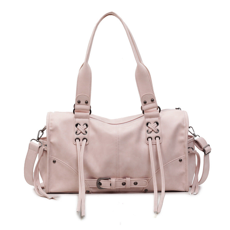 VELORA Vintage Buckle Shoulder Bag