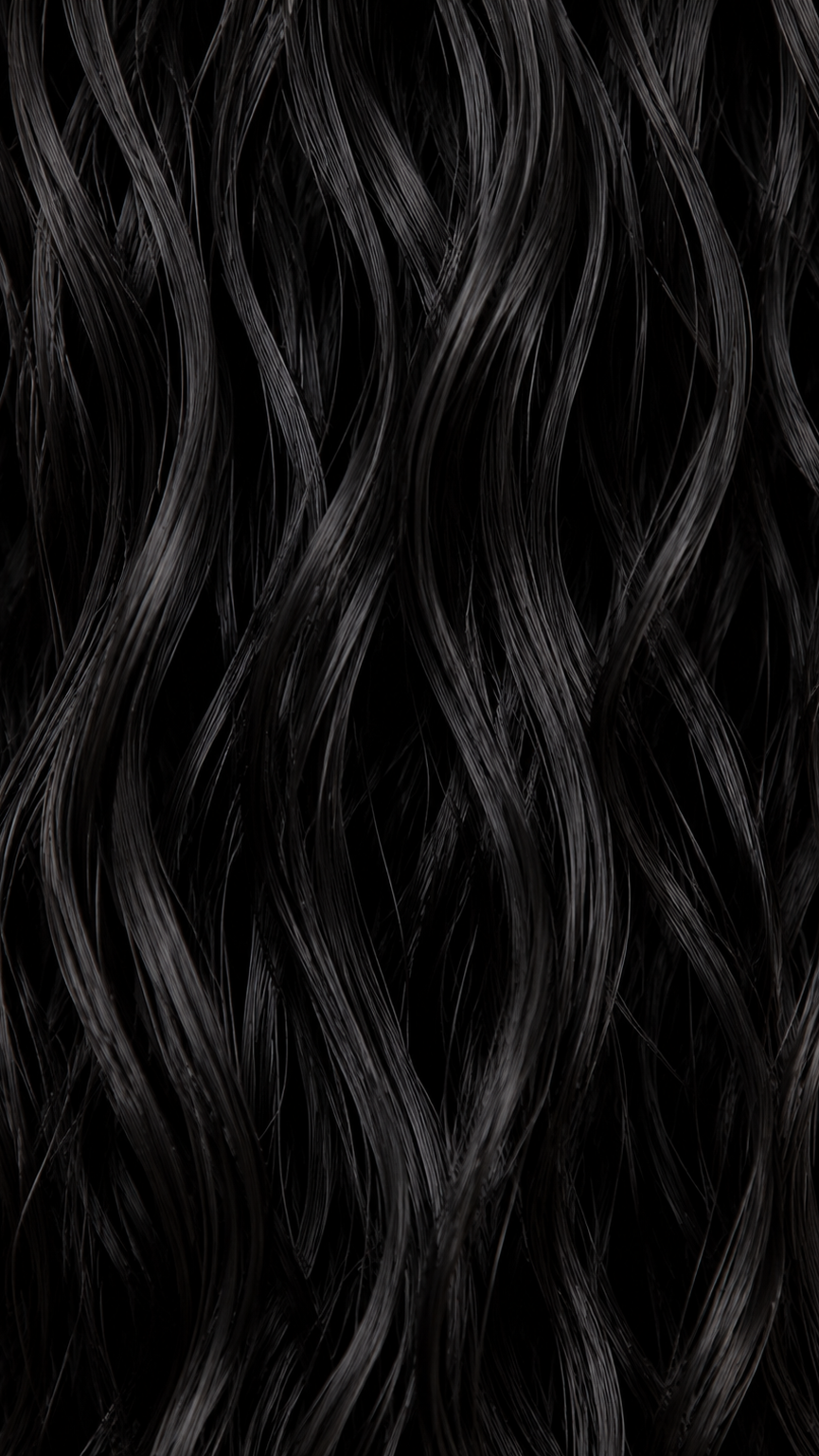 18" Curly Ponytail Extension – Jet Black
