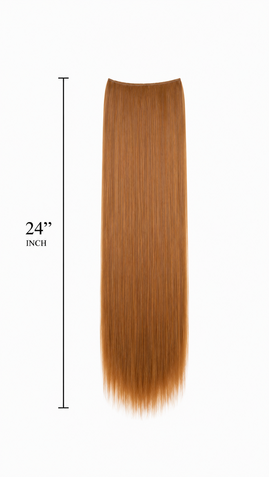 24" Straight Clip-In Hair Extensions – Copper Ginger