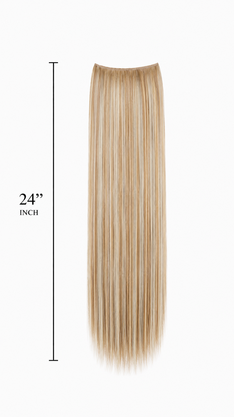 24" Straight Clip-In Hair Extensions – Highlighted Blonde