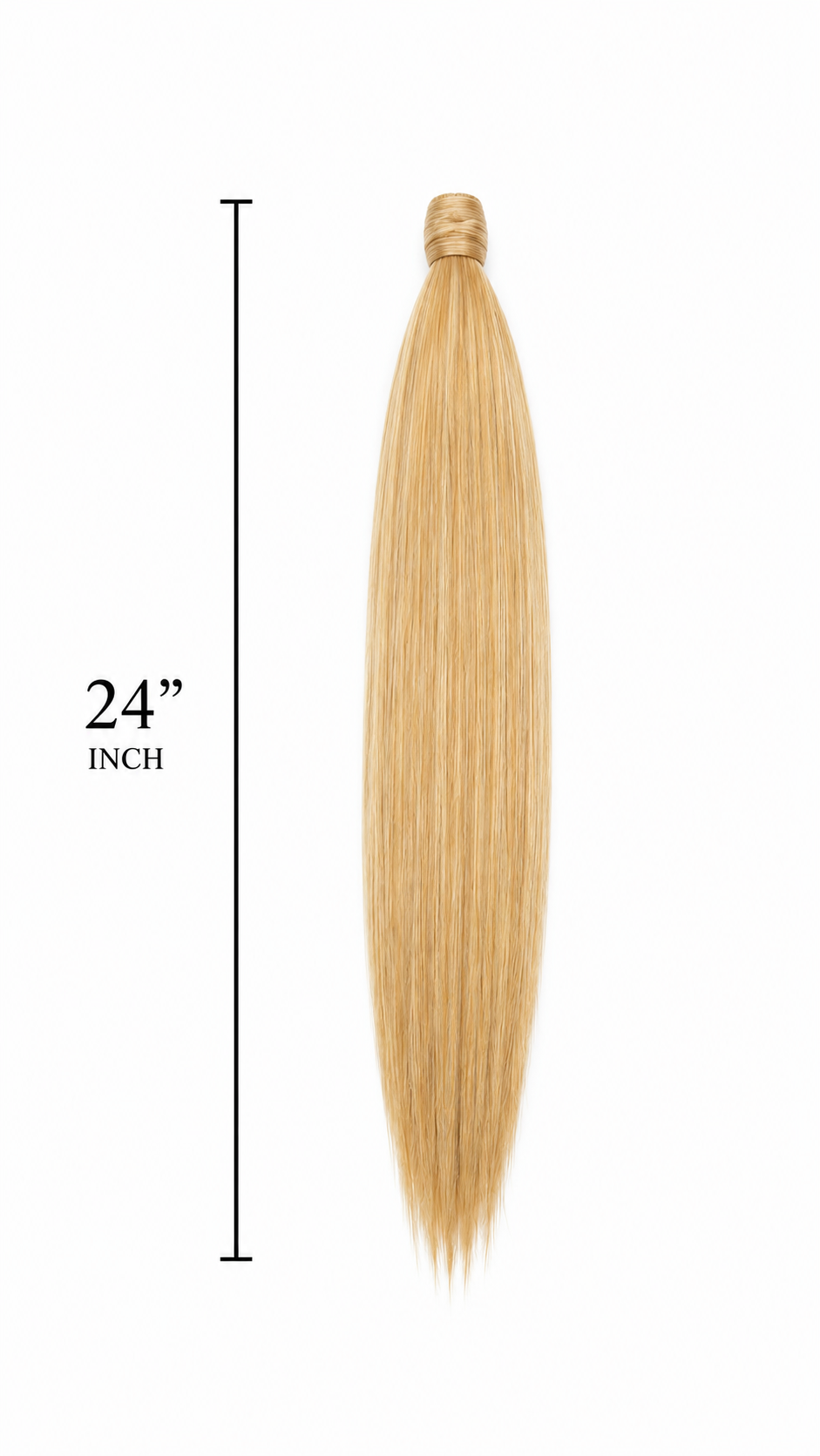 24" Straight Ponytail Extension – Platinum Blonde