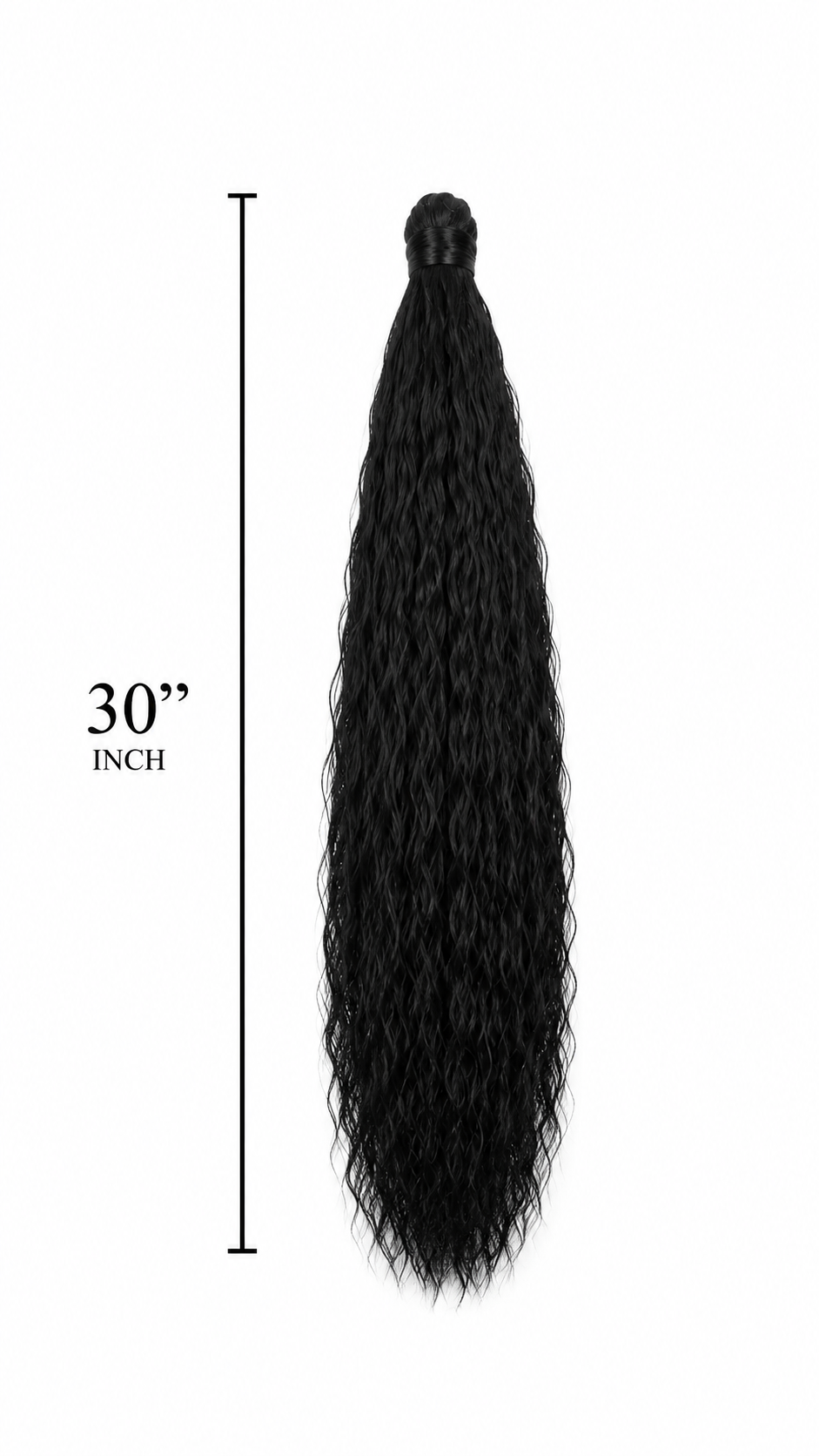 30" Curly Ponytail Extension – Jet Black