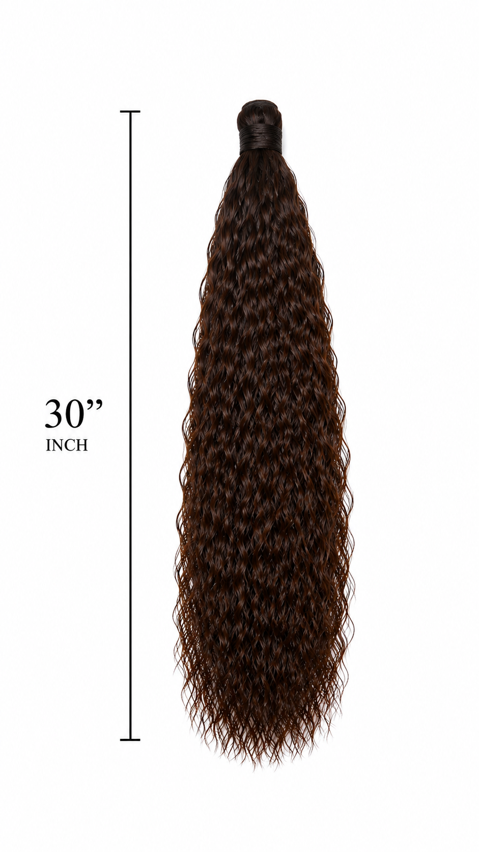 30" Curly Ponytail Extension – Chocolate Brown