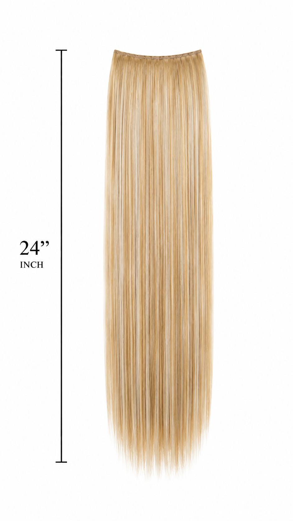 24" Straight Clip-In Hair Extensions – Platinum Blonde