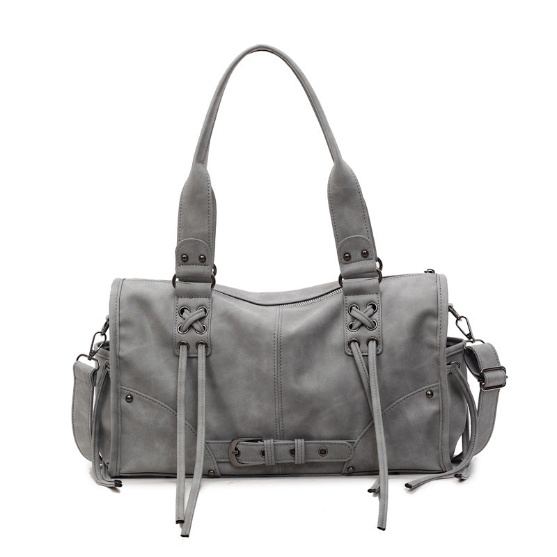 VELORA Vintage Buckle Shoulder Bag